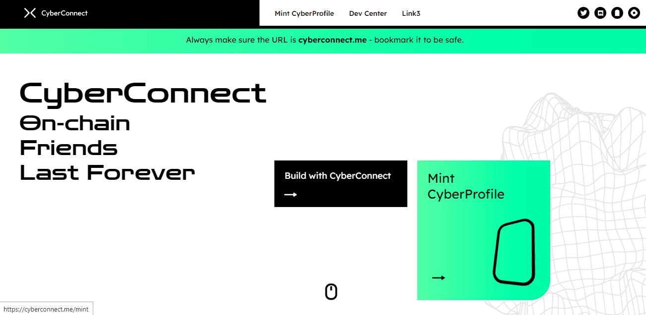 Bước 4: Cũng bước vào cánh cổng của Web3 cùng CyberConnect thôi