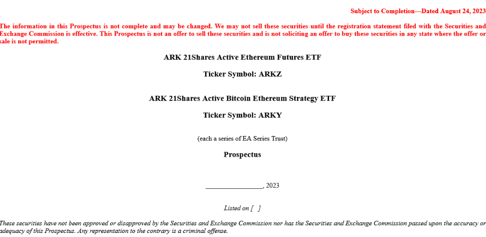 Ark Invest và 21Shares tham gia cuộc đua để ra mắt các ETF hợp đồng tương lai Ethereum
