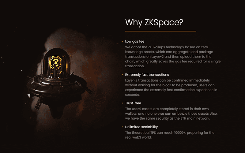 Những ưu điểm vượt trội của ZKSpace