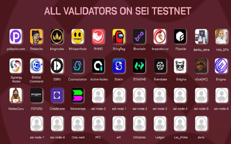 Các Validator trên Sei Testnet