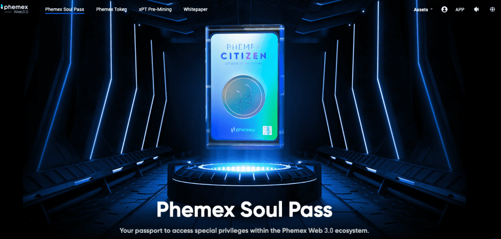 Trung tâm của hệ sinh thái Phemexia là việc giới thiệu khái niệm mới về một token liên kết tâm hồn được gọi là Phemex Soul Pass (PSP). Người dùng đã tạo ra PSP của họ để xác định bản thân trên nền tảng, và Phemex cam kết sẽ thưởng cho họ dựa trên hoạt động của họ, được ghi chép chính xác trên PSP. Cộng đồng tích cực tham gia vào sự kiện pre-mining xPT, tạo ra PSP của họ và đảm bảo Phemex Token sắp tới